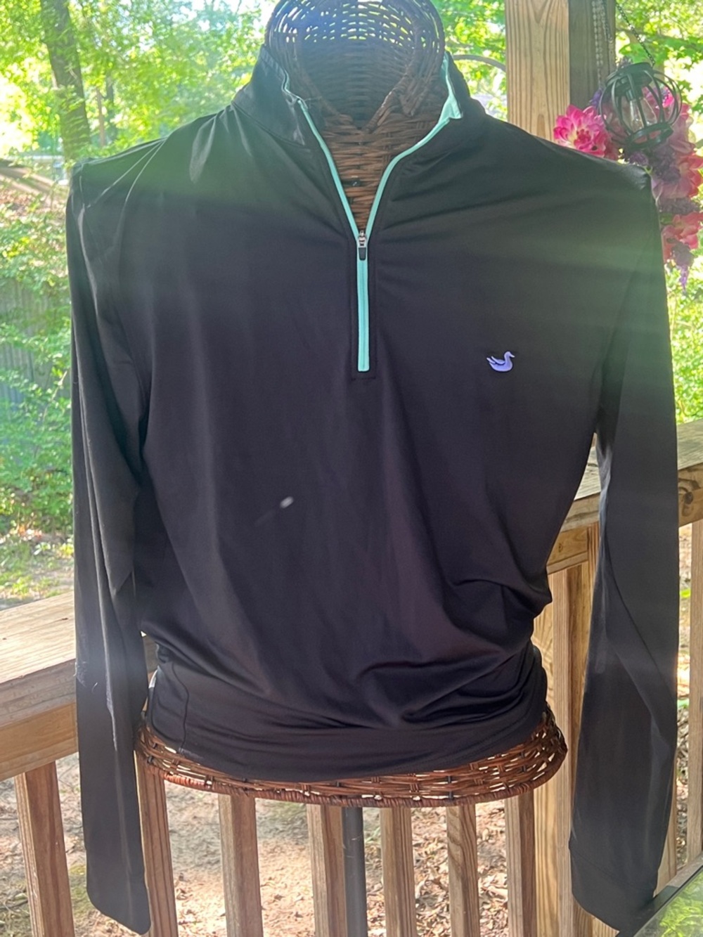 Southern Marsh Black Quarter-Zip Pullover